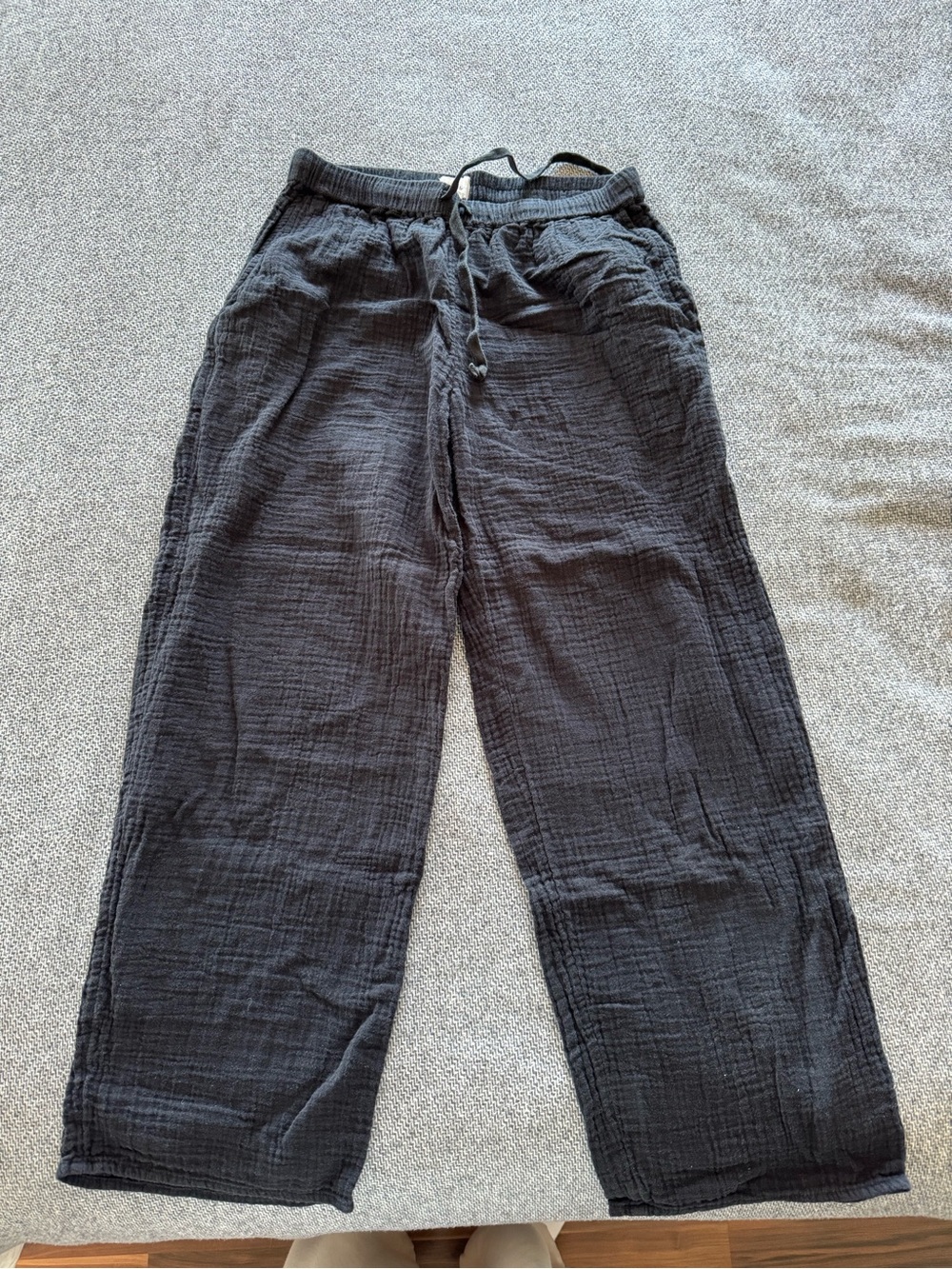 Wilfred Black Drawstring Cotton Jogger Pants